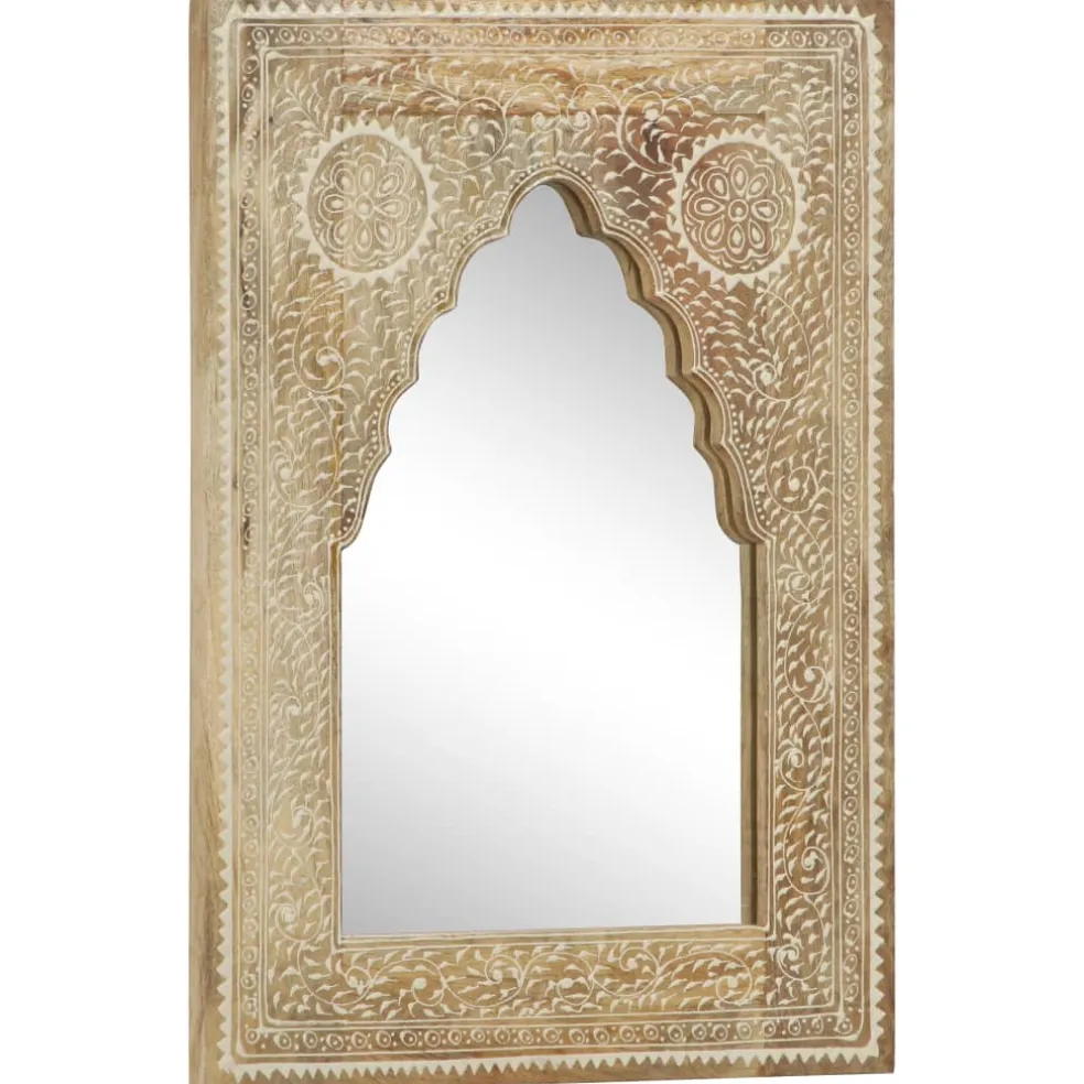 vidaXL Spiegel handgeschilderd 40x55 cm massief mangohout