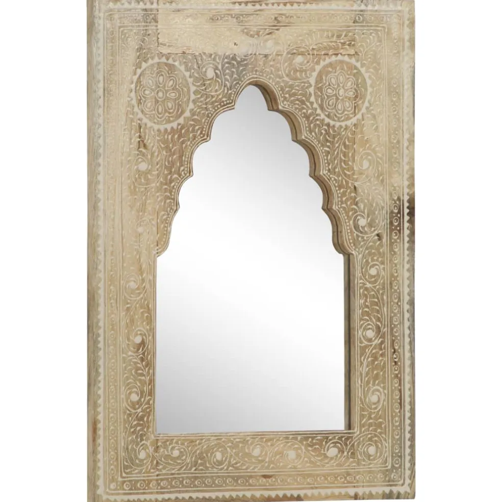 vidaXL Spiegel handgeschilderd 40x55 cm massief mangohout