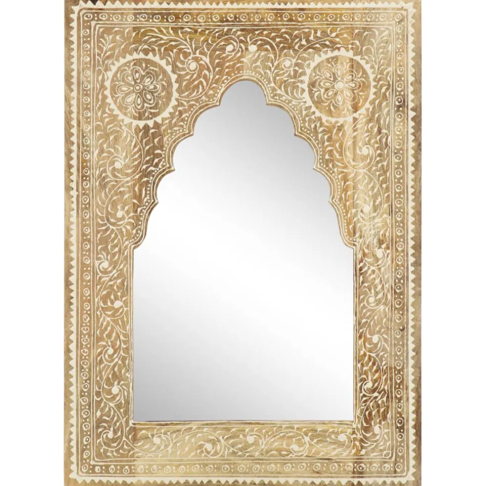 vidaXL Spiegel handgeschilderd 40x55 cm massief mangohout