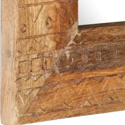 vidaXL Spiegel handgesneden 50x50x2,5 cm massief mangohout