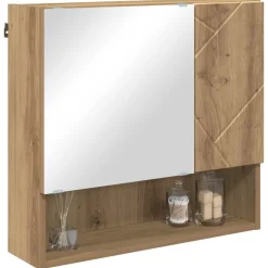 vidaXL Spiegelkast Artisan Eiken 59 x 17 x 55 cm Bewerkt hout