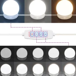 vidaXL Spiegelkast met LED-verlichting 90x31,5x62 cm wit