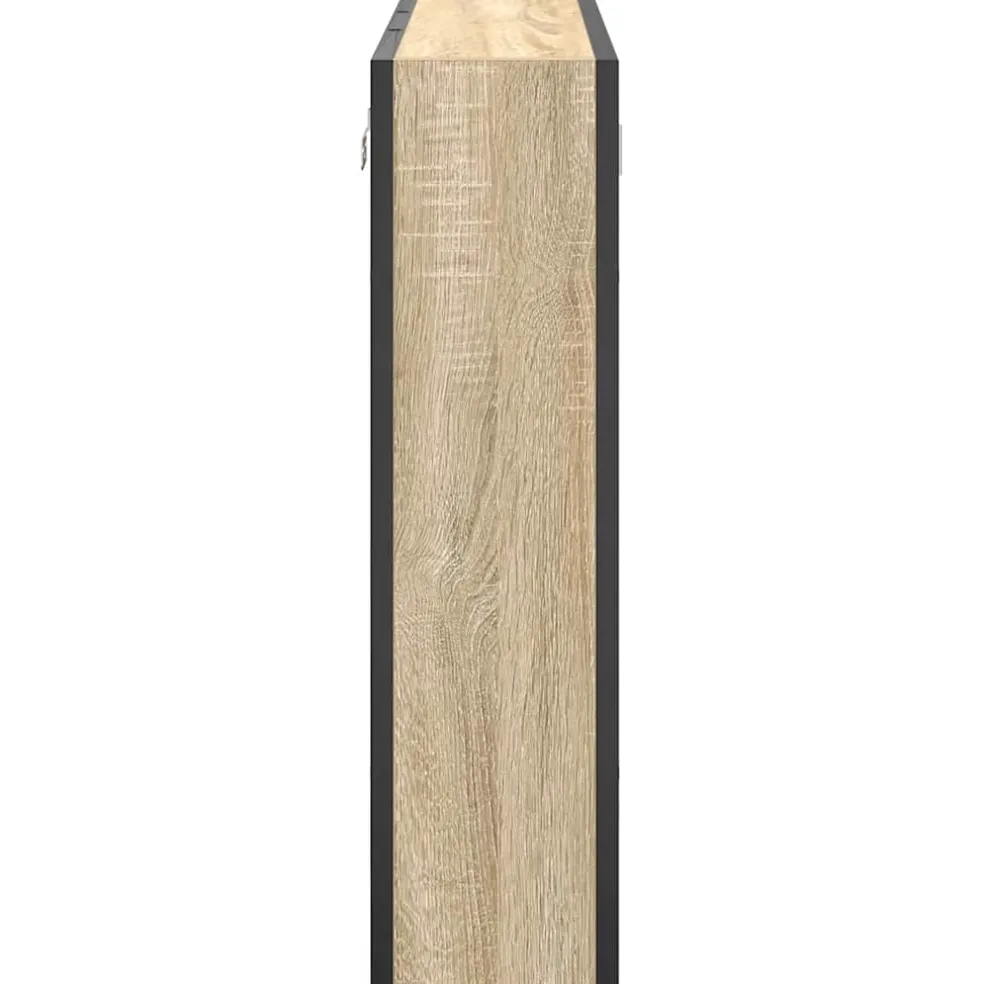 vidaXL Spiegelkast Sonoma Eiken 60 x 16 x 60 cm Bewerkt hout