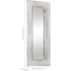 vidaXL Spiegel luchtvaartstijl 110x50 cm metaal