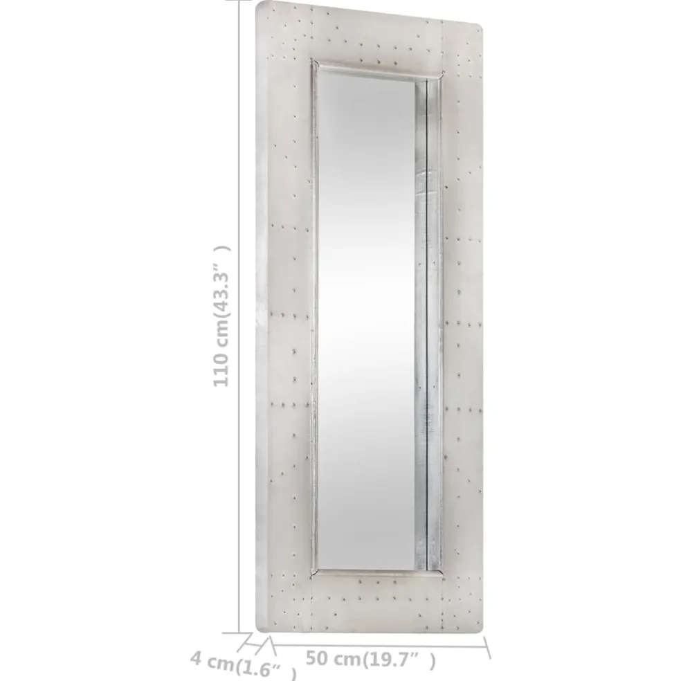 vidaXL Spiegel luchtvaartstijl 110x50 cm metaal