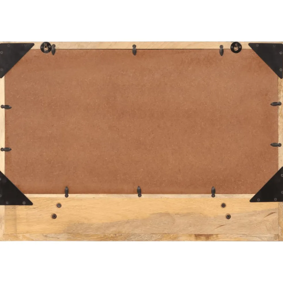 vidaXL Spiegel met schap 80x8x55 cm glas en massief mangohout