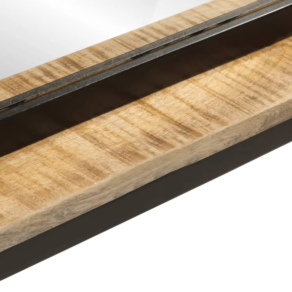 vidaXL Spiegel met schap 80x8x55 cm glas en massief mangohout