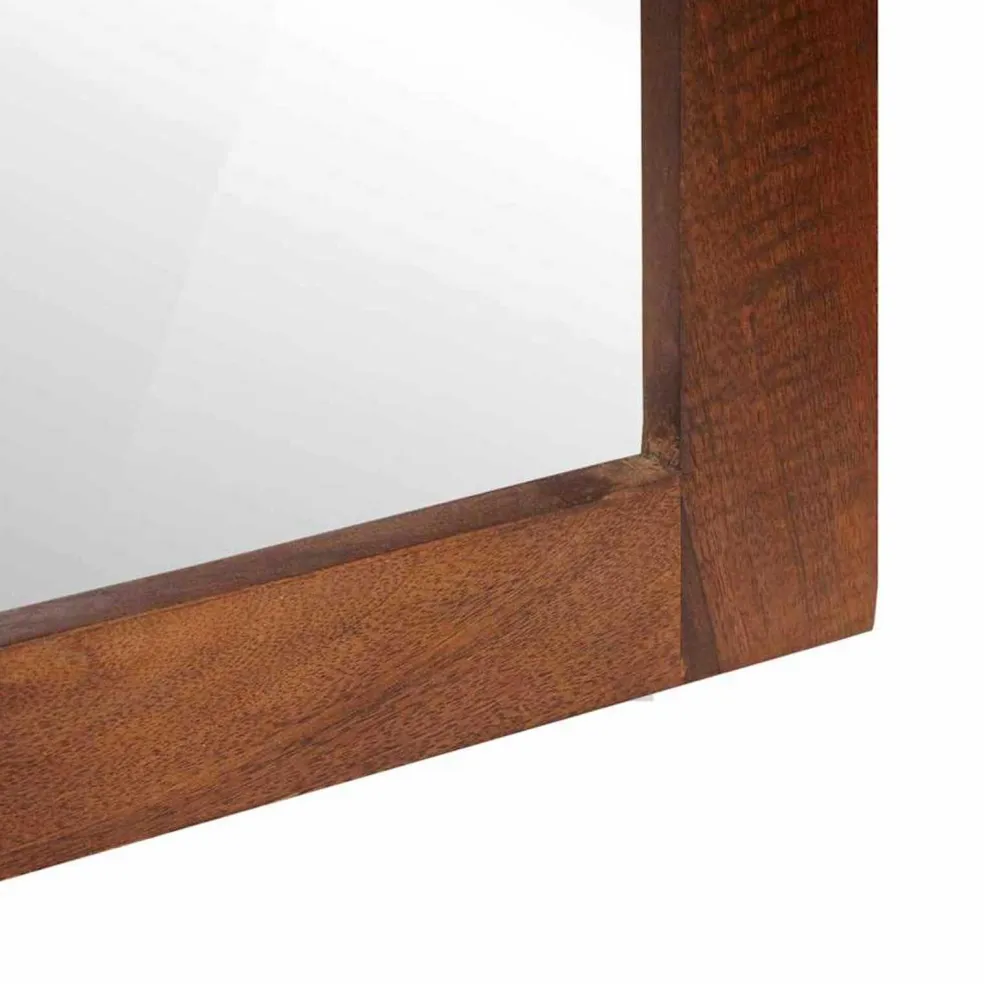 vidaXL Spiegel Rechthoekig Bruin en Zilver 50 x 2,5 x 70 cm