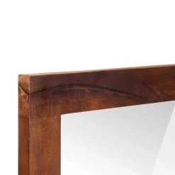 vidaXL Spiegel Rechthoekig Bruin en Zilver 50 x 2,5 x 70 cm
