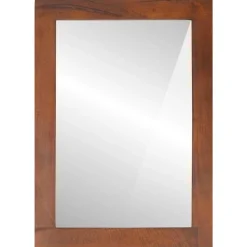 vidaXL Spiegel Rechthoekig Bruin en Zilver 50 x 2,5 x 70 cm