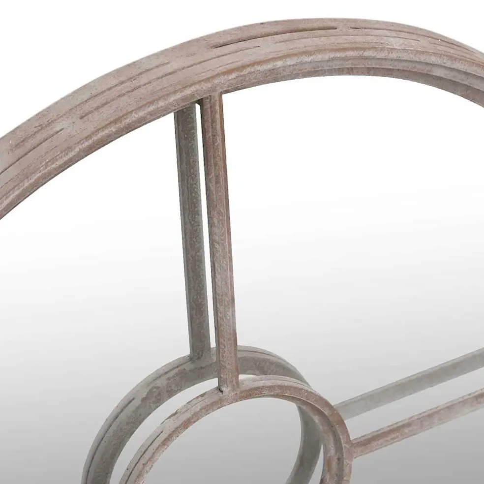 vidaXL Spiegel rond 40x4 cm ijzer zandkleurig