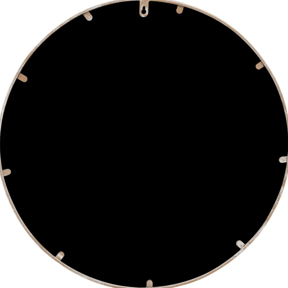 vidaXL Spiegel rond 40x2,5 cm ijzer zandkleurig