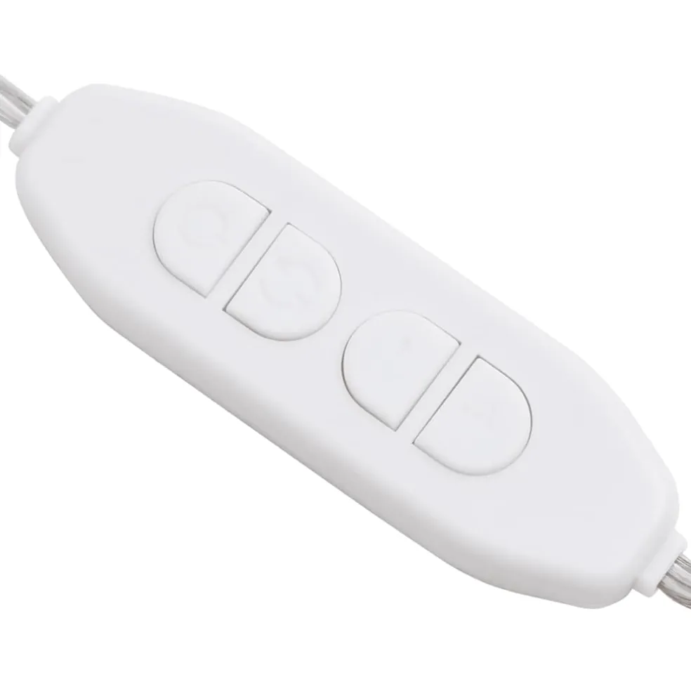 vidaXL Spiegelverlichting met 8 LED-lampen warmwit en koudwit