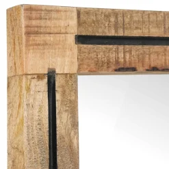 vidaXL Spiegel Wandgemonteerd Bruin en zwart 70 x 50 x 3 cm Glas