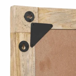 vidaXL Spiegel Wandgemonteerd Bruin en zwart 70 x 50 x 3 cm Glas