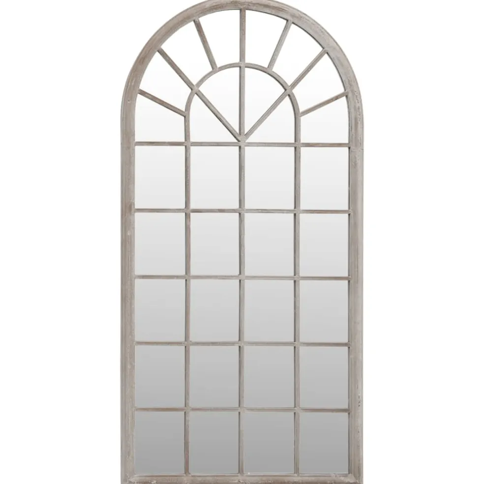 vidaXL Spiegel 90x45 cm ijzer zandkleurig