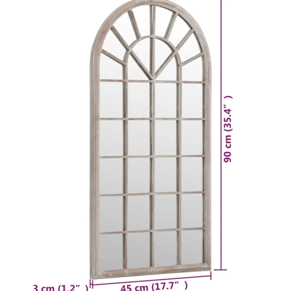vidaXL Spiegel 90x45 cm ijzer zandkleurig