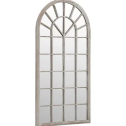 vidaXL Spiegel 90x45 cm ijzer zandkleurig