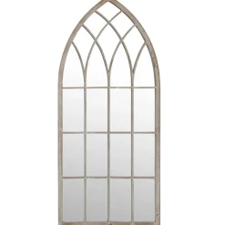 vidaXL Spiegel 100x45 cm ijzer zandkleurig