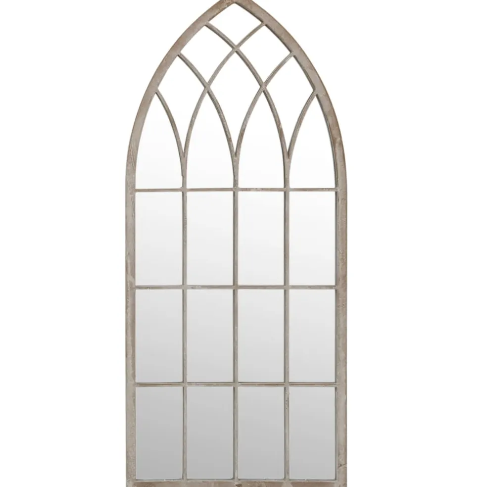 vidaXL Spiegel 100x45 cm ijzer zandkleurig