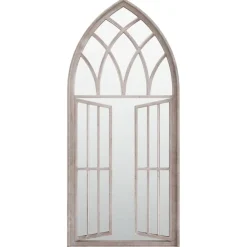 vidaXL Spiegel 100x45 cm ijzer zandkleurig