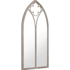 vidaXL Spiegel 100x45 cm ijzer zandkleurig