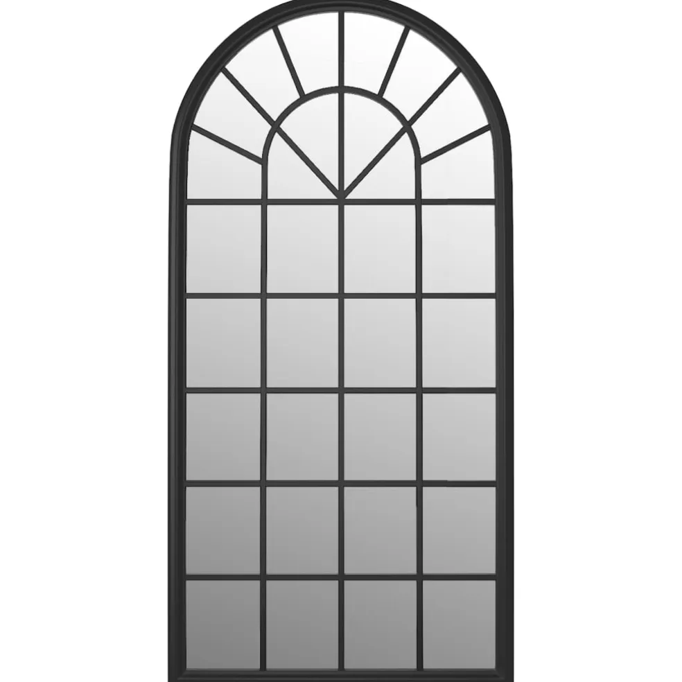 vidaXL Spiegel 90x45 cm ijzer zwart