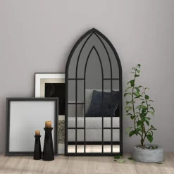 vidaXL Spiegel 100x45 cm ijzer zwart
