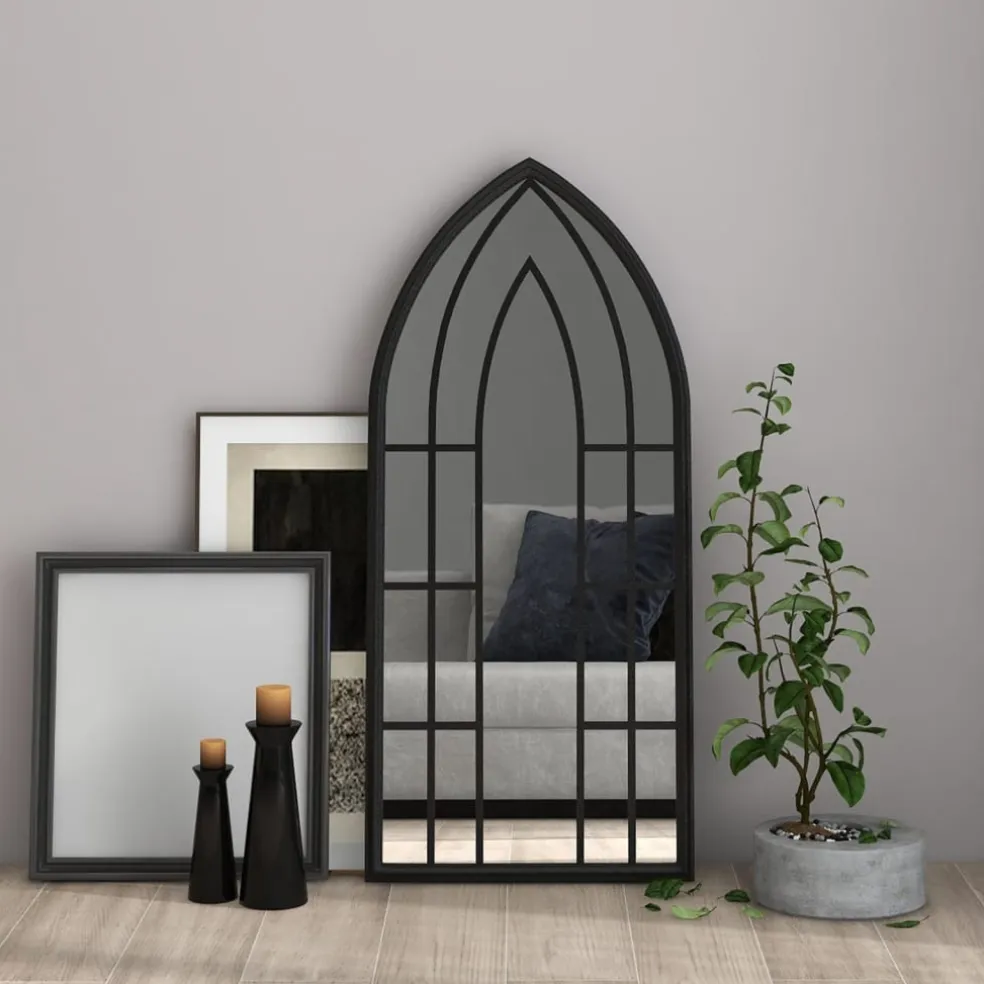 vidaXL Spiegel 100x45 cm ijzer zwart