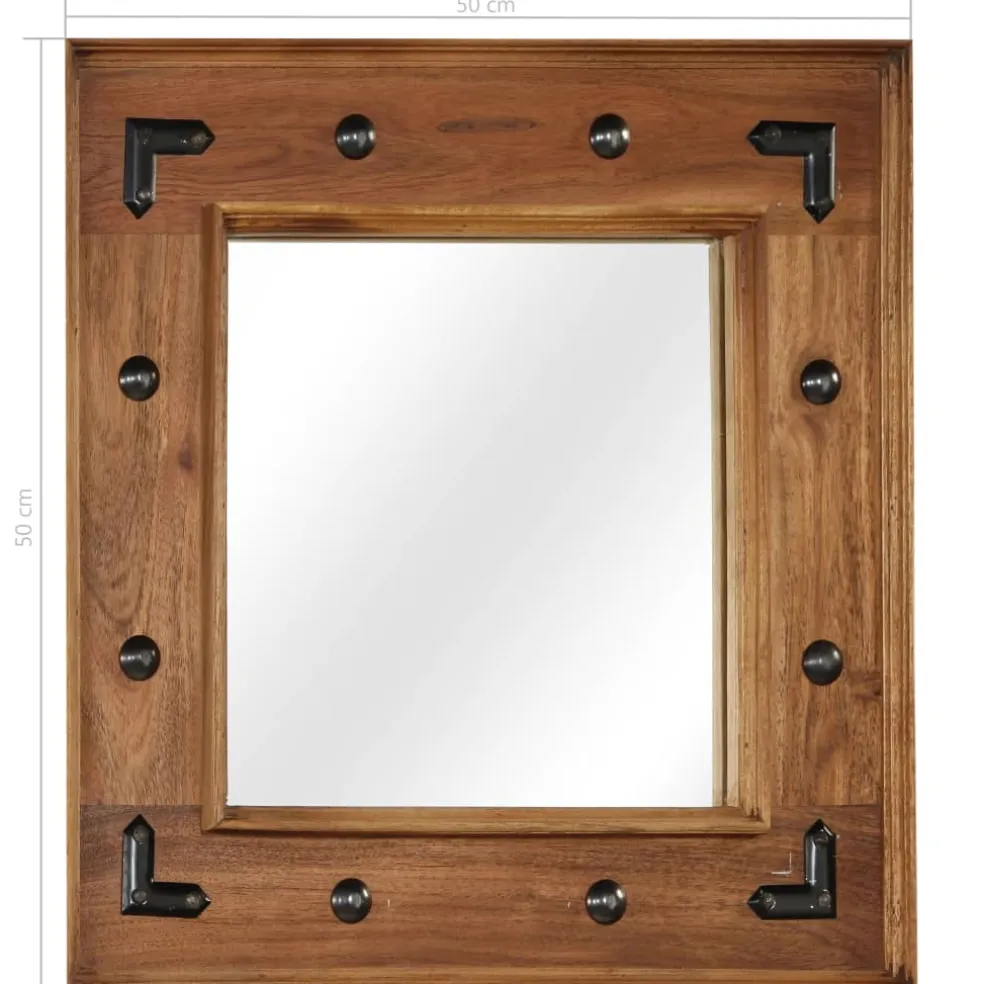 vidaXL Spiegel 50x50 cm massief acaciahout