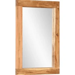 vidaXL Spiegel 70x50 cm massief acaciahout en glas