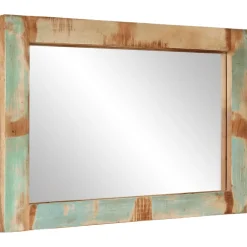 vidaXL Spiegel 70x50 cm massief gerecycled hout en glas