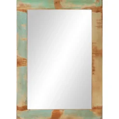 vidaXL Spiegel 70x50 cm massief gerecycled hout en glas