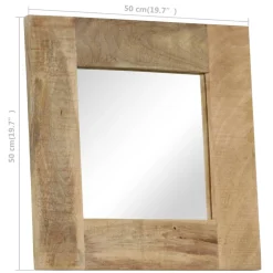 vidaXL Spiegel 50x50 cm massief mangohout