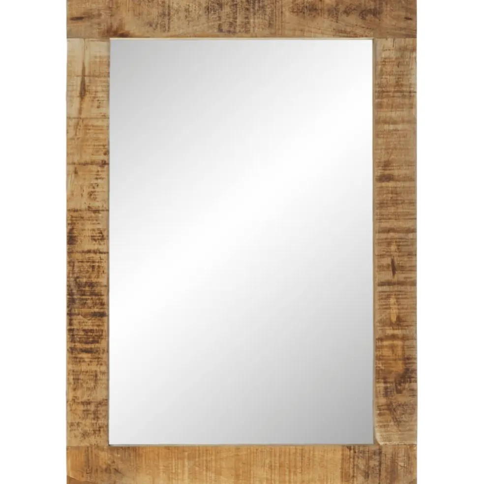 vidaXL Spiegel 70x50 cm massief mangohout en glas