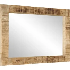 vidaXL Spiegel 70x50 cm massief mangohout en glas