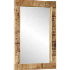 vidaXL Spiegel 70x50 cm massief mangohout en glas