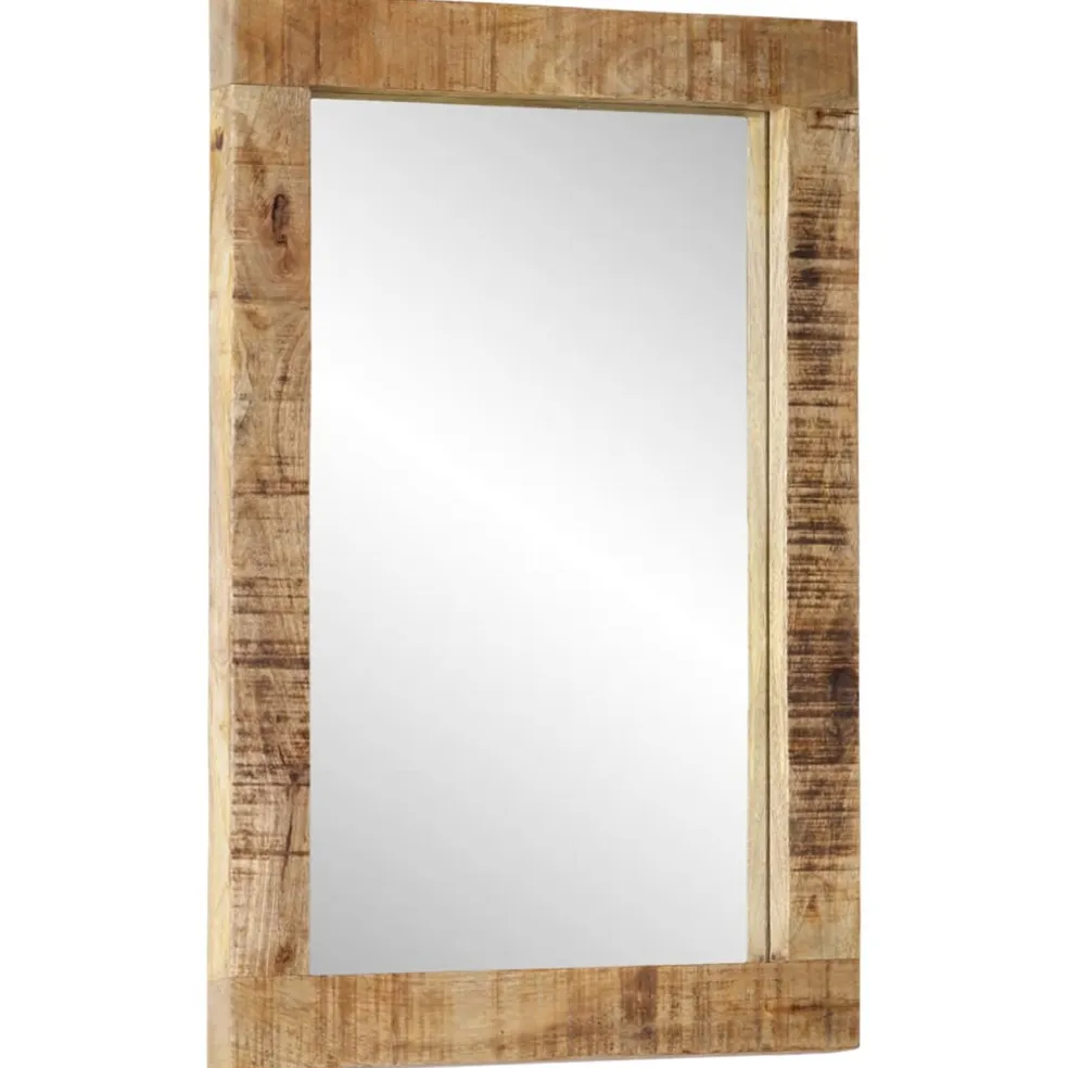 vidaXL Spiegel 70x50 cm massief mangohout en glas