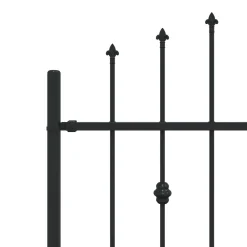 vidaXL Spike Fence ASTEN 200 x 110 cm Gepoedercoat staal Zwart