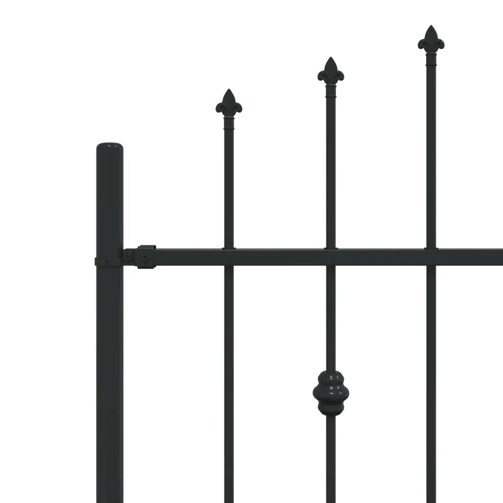vidaXL Spike Fence ASTEN 200 x 110 cm Gepoedercoat staal Zwart
