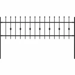 vidaXL Spike Fence ASTEN 200 x 110 cm Gepoedercoat staal Zwart