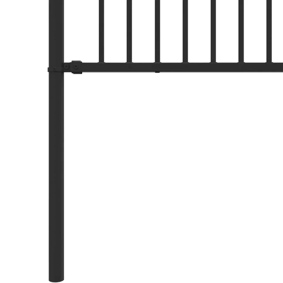 vidaXL Spike Hek BAARLO 200 x 130 cm Gepoedercoat staal Zwart