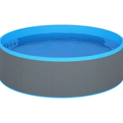 vidaXL Splasher pool met hangende skimmer en pomp 350x90 cm grijs