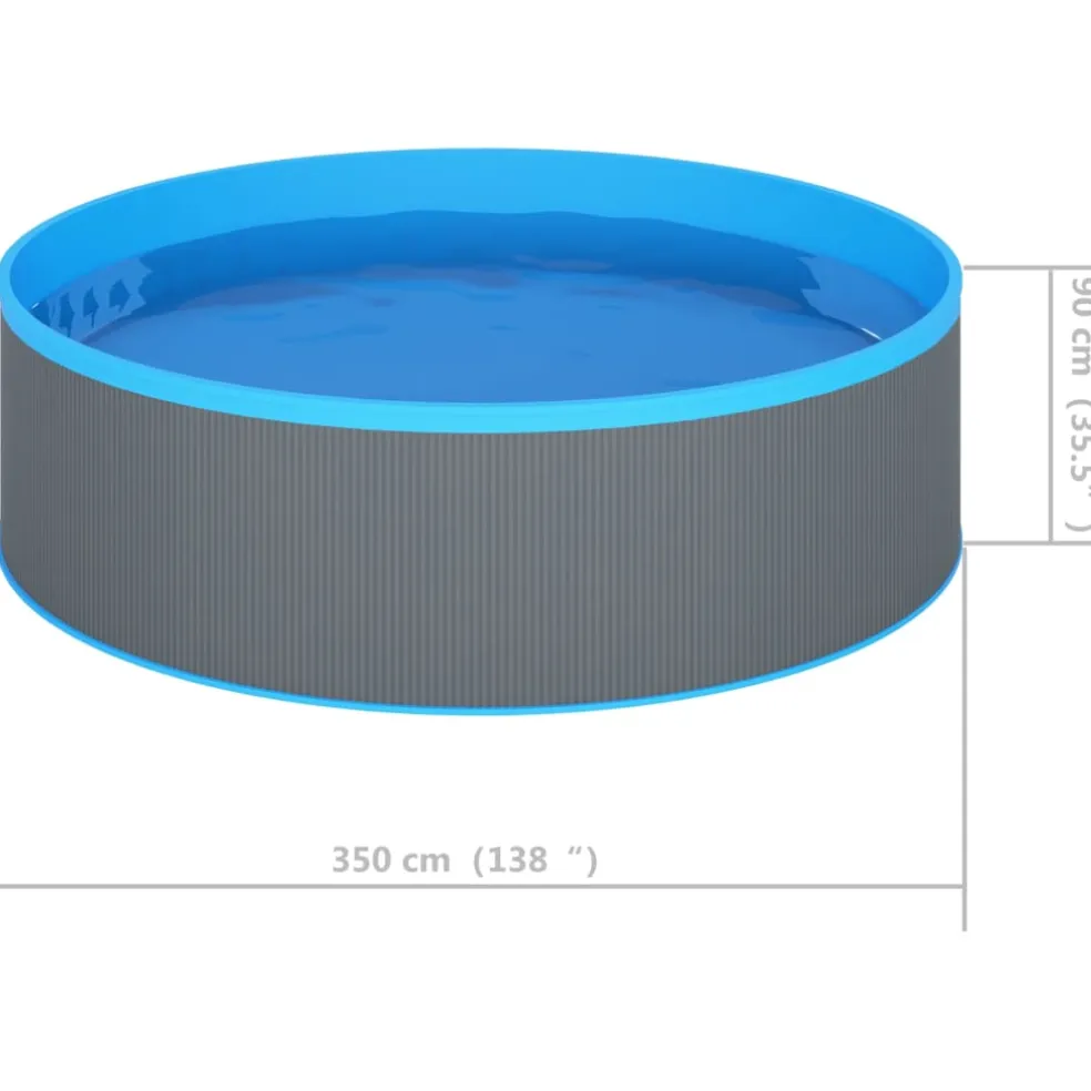 vidaXL Splasher pool 350x90 cm grijs