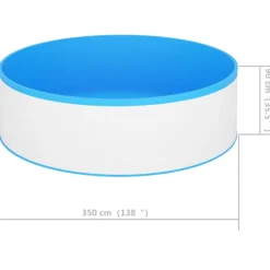 vidaXL Splasher pool 350x90 cm wit
