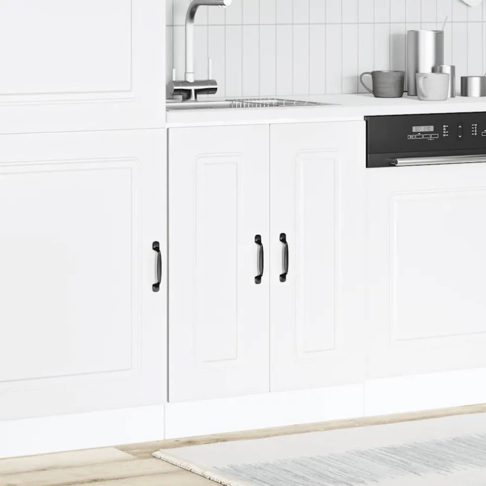 vidaXL Spoelbakonderkast Kalmar 60x46x81,5 cm bewerkt hout wit
