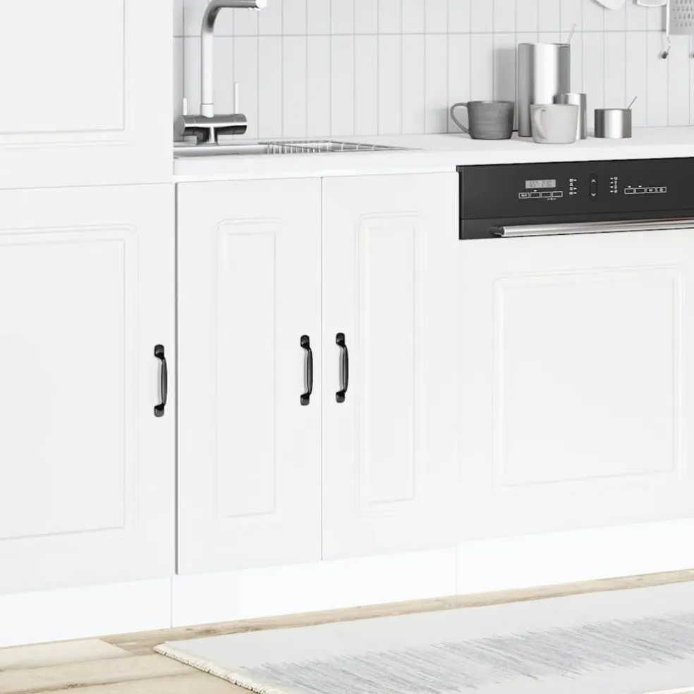 vidaXL Spoelbakonderkast Kalmar 60x46x81,5 cm bewerkt hout wit