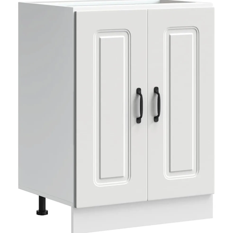 vidaXL Spoelbakonderkast Kalmar 60x46x81,5 cm bewerkt hout wit