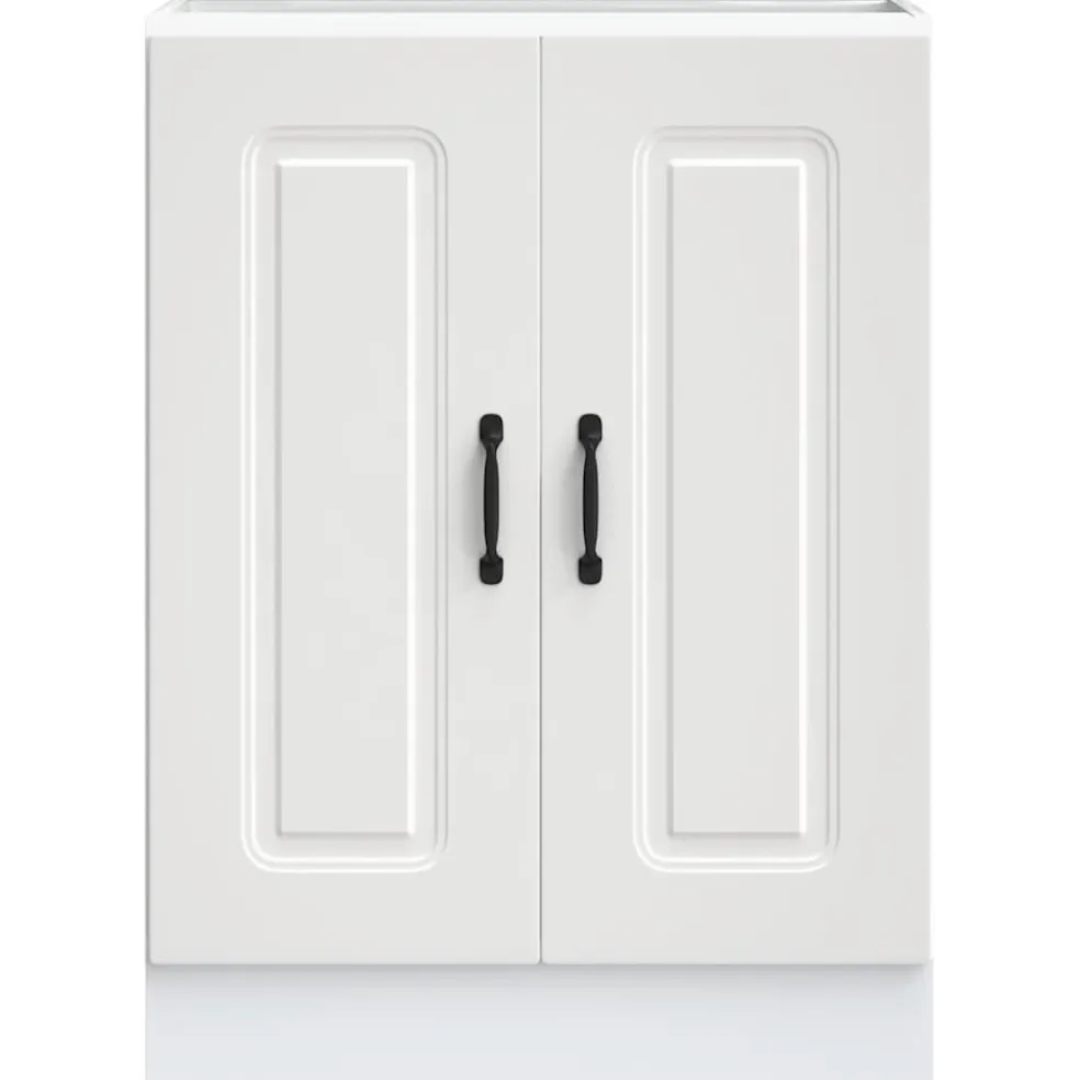 vidaXL Spoelbakonderkast Kalmar 60x46x81,5 cm bewerkt hout wit