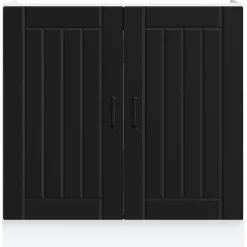 vidaXL Spoelbakonderkast Lucca bewerkt hout zwart